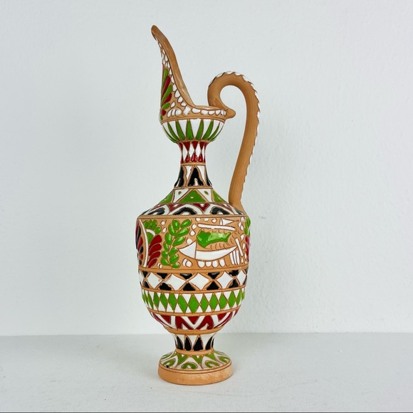 Vintage signed Apollon Keramik Rodas clay vase - Picture 1 of 5